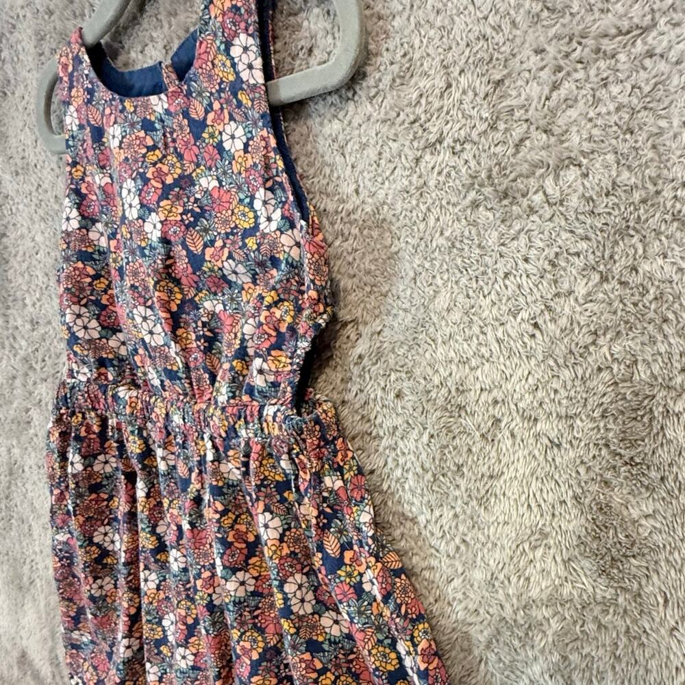 Gap Kids Girls Gauze Tank Dress Floral Side Cutouts XS 4 5 4T 5T Sleevelss - Picture 4 of 10